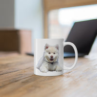 White Husky Mug