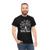 Trick or Treat Black Cat in Spider Web Cotton Tee