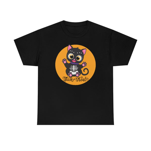 Trick or Treat Skeleton Cat Cotton Tee